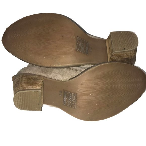 Jeffrey Campbell Rosalee Distressed Taupe Suede Booties Size 9.5 - Picture 9 of 10